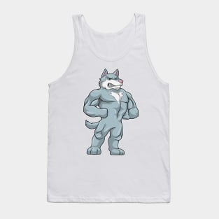 Wolf as Bodybuilder extreme Tank Top